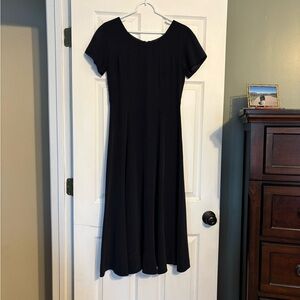 Vintage Navy 100% silk Laura Ashley Dress